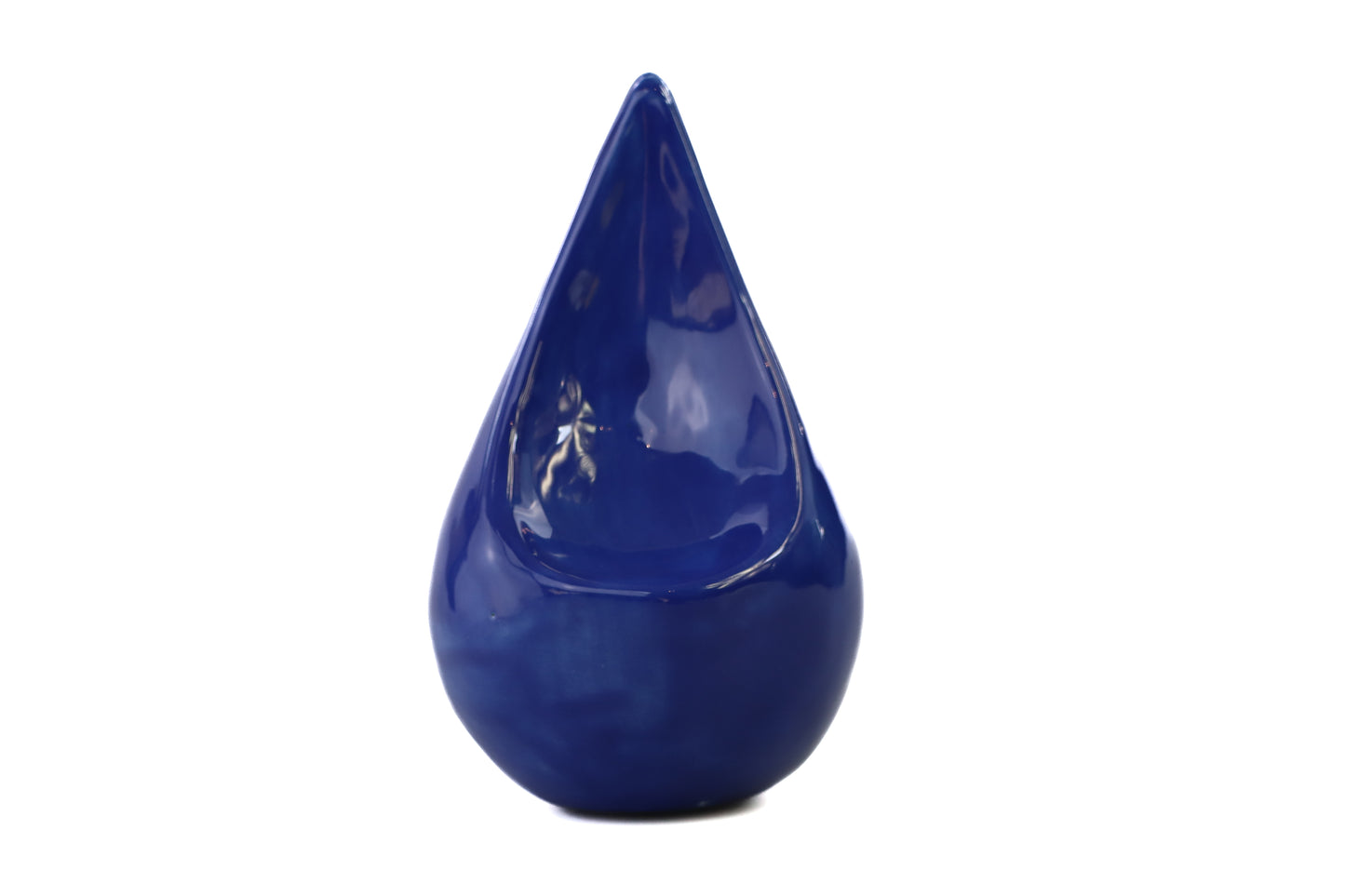 Handmade mini teardrop urn blue