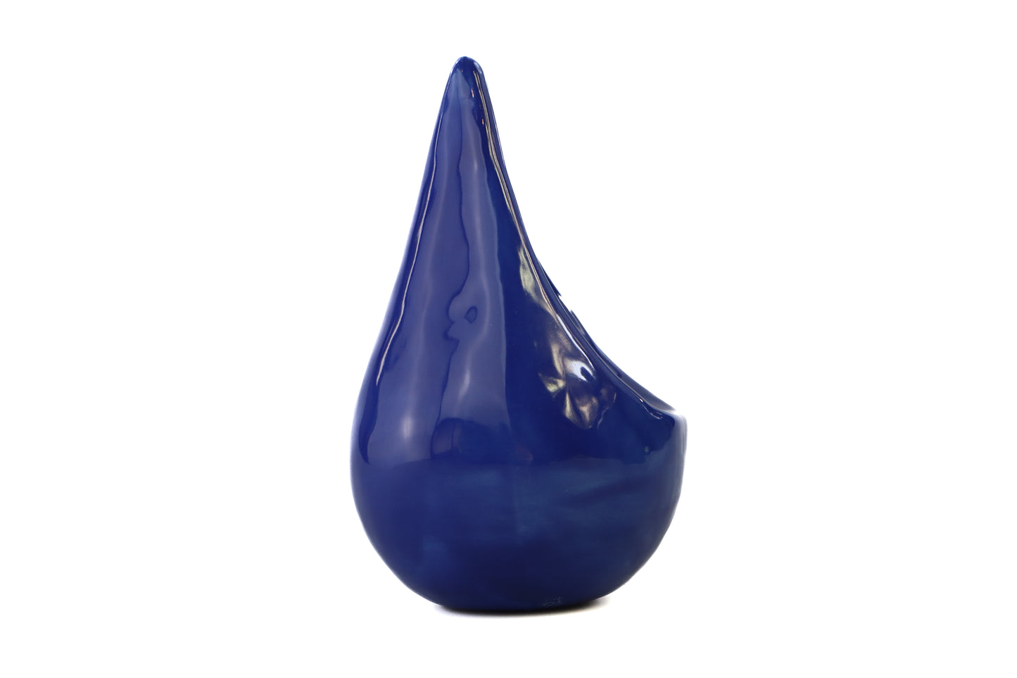 Handmade mini teardrop urn blue