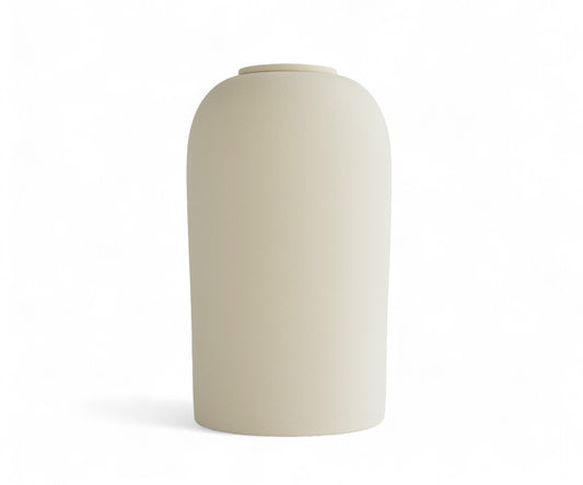 PELION - handmade eco urn in soft beige engobe