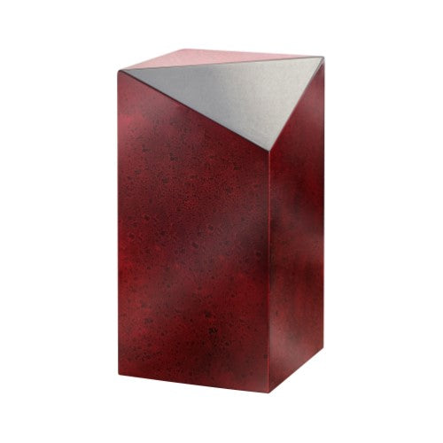 Obsidian Prism Urn - red dust