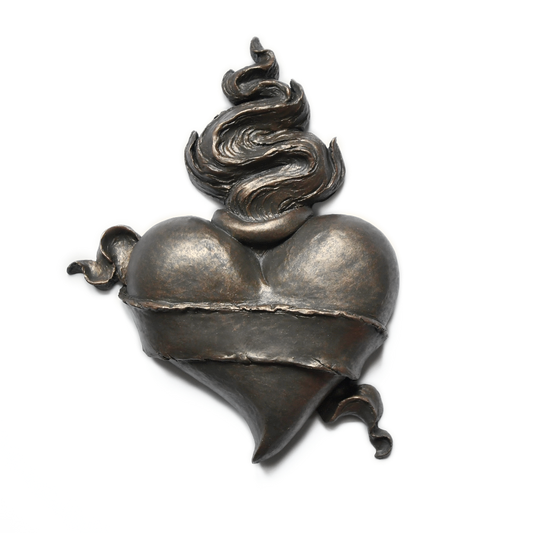 Flaming heart Bronze