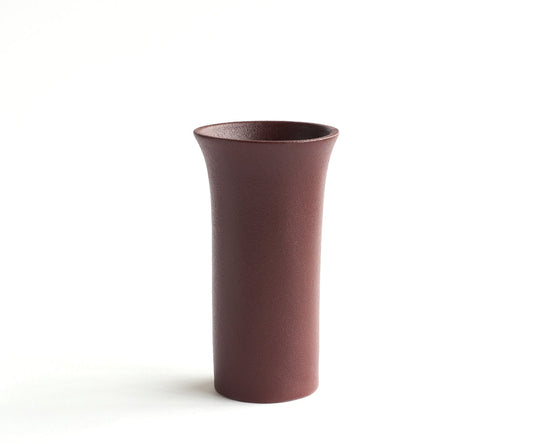 TULIPA - handmade vase in reddish brown engobe